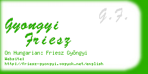 gyongyi friesz business card
